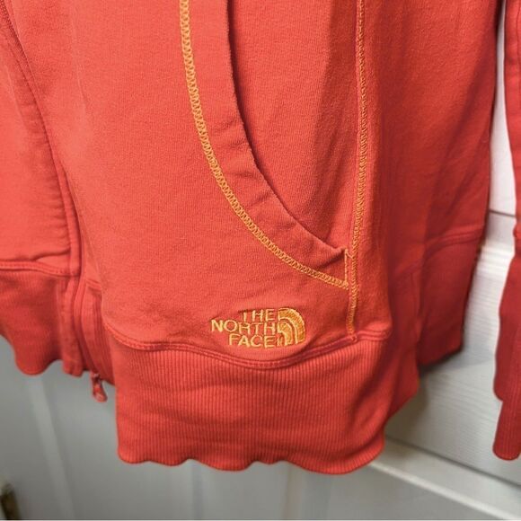 The North Face Zipper Knit Jacket Coral Orange L - Picture 3 of 9